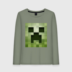 Женский лонгслив хлопок Мinecraft Creeper