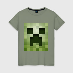 Женская футболка хлопок Мinecraft Creeper
