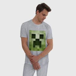 Мужская пижама хлопок Мinecraft Creeper - фото 2