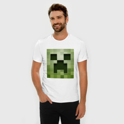 Мужская футболка хлопок Slim Мinecraft Creeper - фото 2