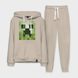 Мужской костюм хлопок с толстовкой Мinecraft Creeper