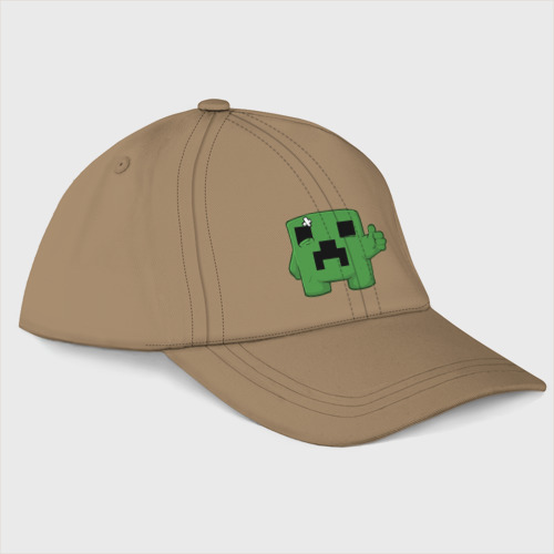 Бейсболка Minecraft green 3, цвет миндальный