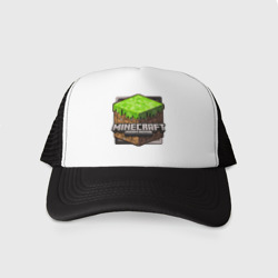 Minecraft logo (3) – Кепка тракер с сеткой с принтом купить