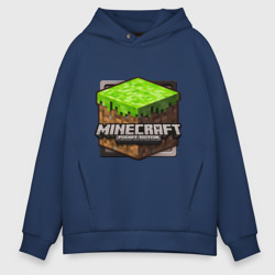 Мужское худи Oversize хлопок Minecraft logo 3