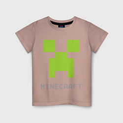 Светящаяся детская футболка Minecraft logo grey 3