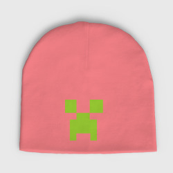 Мужская шапка демисезонная Minecraft logo grey 3