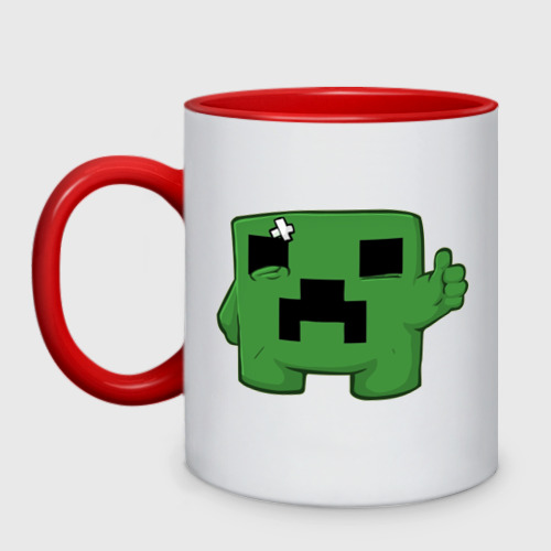 Кружка двухцветная Minecraft green 5