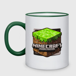 Кружка двухцветная Minecraft logo 5