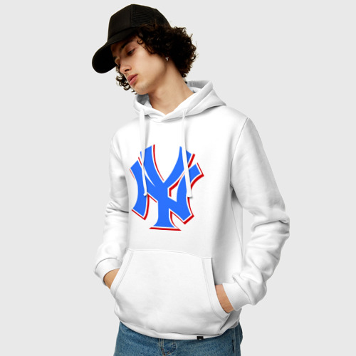 Мужская толстовка хлопок NY Yankees blue - фото 3