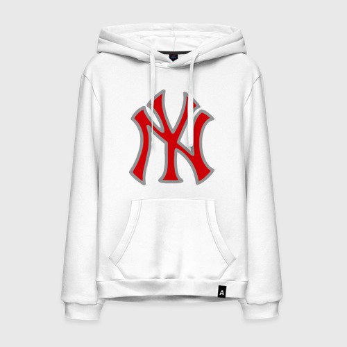 Мужская толстовка хлопок NY Yankees red, цвет белый