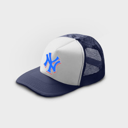 Кепка тракер с сеткой NY Yankees blue - фото 2