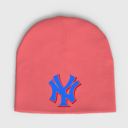 Женская шапка демисезонная NY Yankees blue