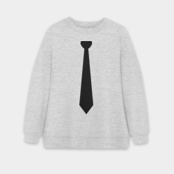 Женский свитшот oversize без начеса хлопок Галстук