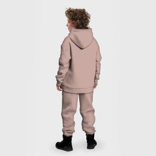 Детский костюм хлопок Oversize Галстук, цвет пыльно-розовый - фото 4