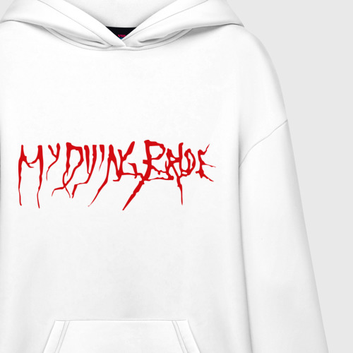 Худи SuperOversize хлопок My Dying Bride logo, цвет белый - фото 3