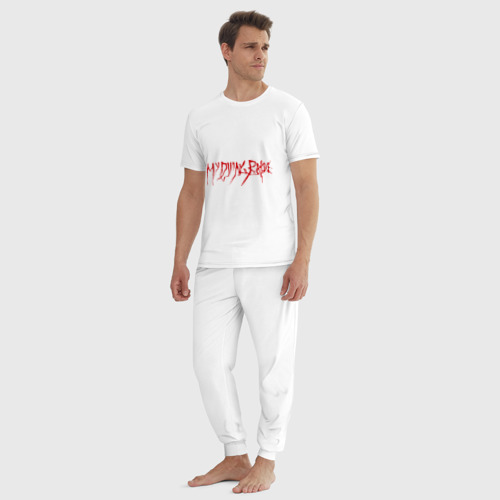 Мужская пижама хлопок с принтом My Dying Bride logo, вид сбоку #3