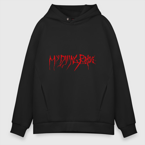 Мужское худи Oversize хлопок My Dying Bride logo, цвет черный