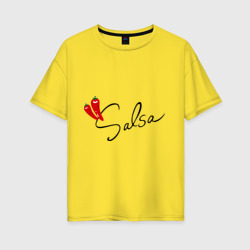 Женская футболка хлопок Oversize Сальса чили