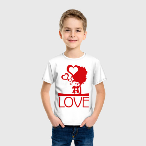 Детская футболка хлопок Love tree (2), цвет белый - фото 3