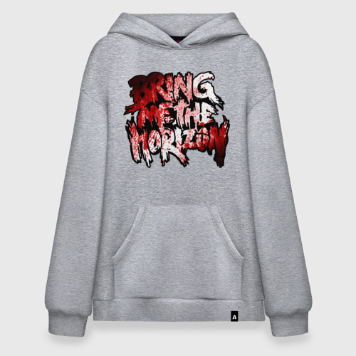 Худи SuperOversize хлопок Bring me the horizon blood in, цвет меланж