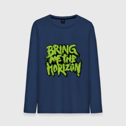 Мужской лонгслив хлопок Bring me the horizon green