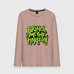 Мужской лонгслив хлопок Bring me the horizon green