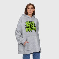 Худи SuperOversize хлопок Bring me the horizon green - фото 2