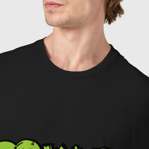 Мужская футболка хлопок Bring me the horizon green, цвет черный - фото 6