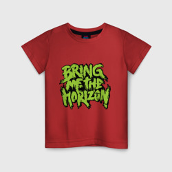 Детская футболка хлопок Bring me the horizon green