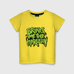 Детская футболка хлопок Bring me the horizon green