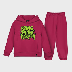 Детский костюм хлопок Oversize Bring me the horizon green