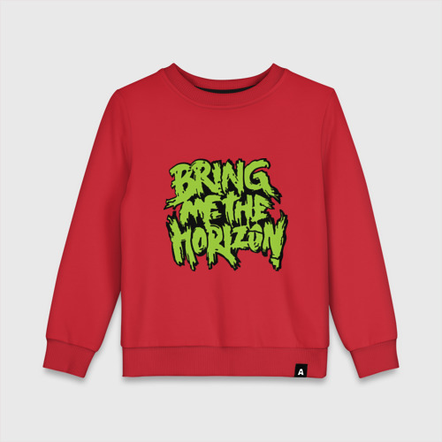 Детский свитшот хлопок Bring me the horizon green, цвет красный