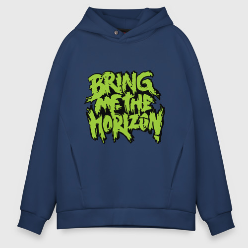 Мужское худи Oversize хлопок Bring me the horizon green