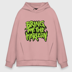 Мужское худи Oversize хлопок Bring me the horizon green