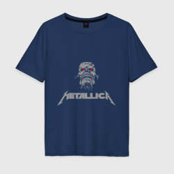 Мужская футболка хлопок Oversize Metallica scool