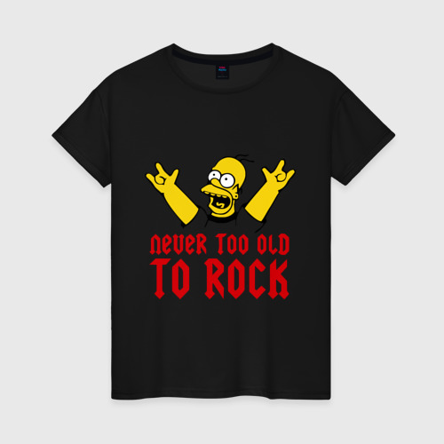 Женская футболка хлопок Simpson Rock, цвет черный