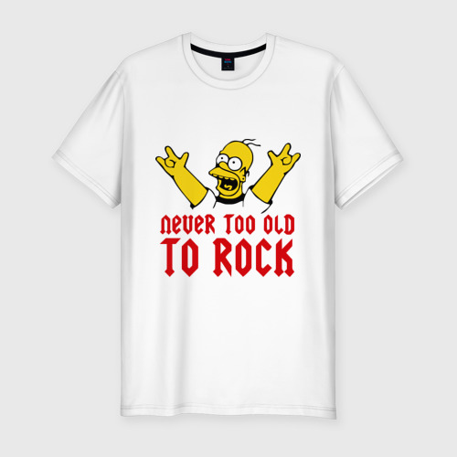 Мужская футболка хлопок Slim Simpson Rock, цвет белый