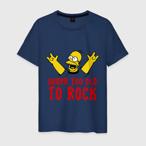 Мужская футболка хлопок Simpson Rock, цвет темно-синий