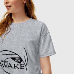 Женская футболка хлопок Oversize Skillet awake - фото 2