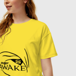 Женская футболка хлопок Oversize Skillet awake - фото 2