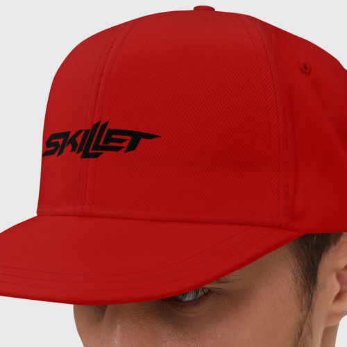 Кепка снепбек с прямым козырьком Skillet logotip (3), цвет красный