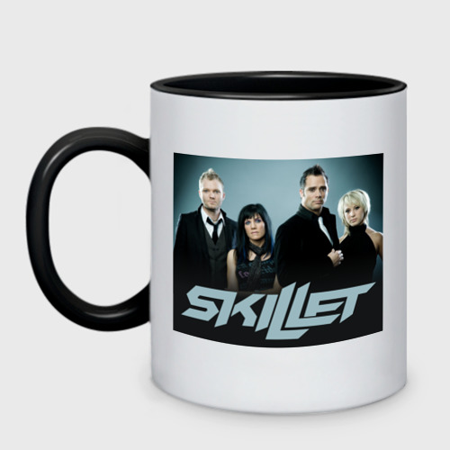 Кружка двухцветная Skillet color (5), цвет белый + черный