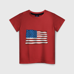 Детская футболка хлопок Америка флаг