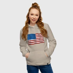 Женская толстовка хлопок Америка флаг - фото 2