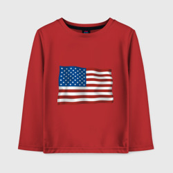 Детский лонгслив хлопок Америка флаг