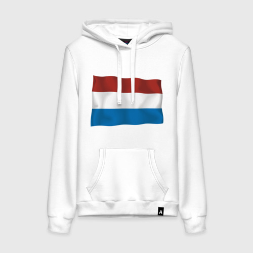 Женская толстовка хлопок Голландия флаг, цвет белый