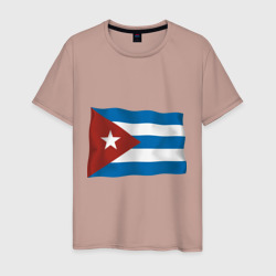 Мужская футболка хлопок Куба флаг