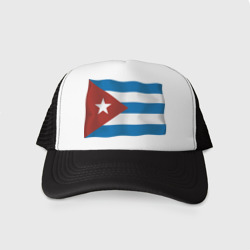 Кепка тракер с сеткой Куба флаг 3