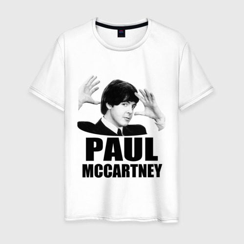 Мужская футболка хлопок Paul Mccartney Пол МакКартни, цвет белый