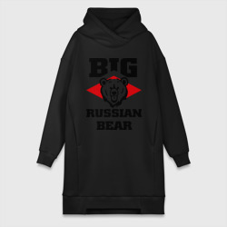 Платье-худи хлопок Большой русский медведь